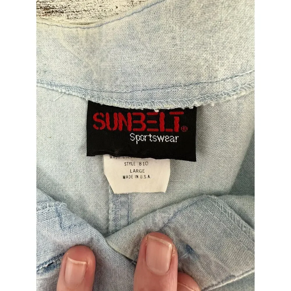 Vintage 80s Sunbelt Denim Cotton Hand Painted Set Made In USA - Picture 8 of 14